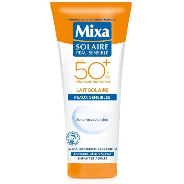 MIXA Lait solaire pour peau sensible SPF 50+ - 200 ml