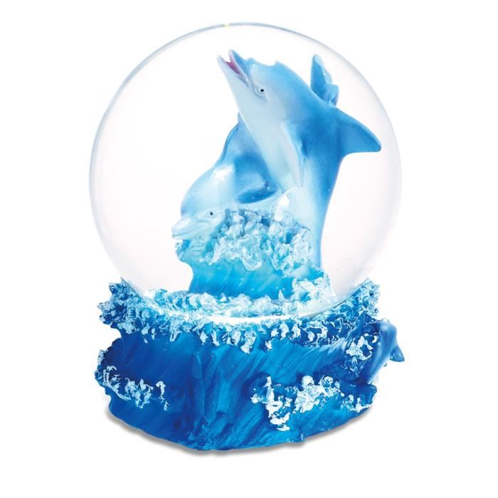 Boule Brillante Dauphin 3fach H 9 CM Animal Neige Miniature