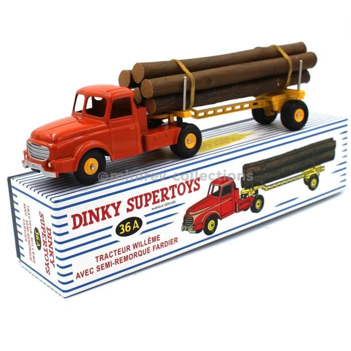 Holztransporter Repro Box Dinky Nr.897 Tracteur Willeme Semi-Remorque Fardier 