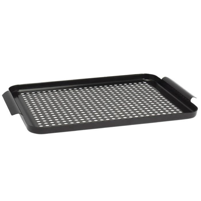 bremermann Plaque de Gril 25 x 21 x 6,5 cm Acier Inoxydable Panier /à Griller Po/êle