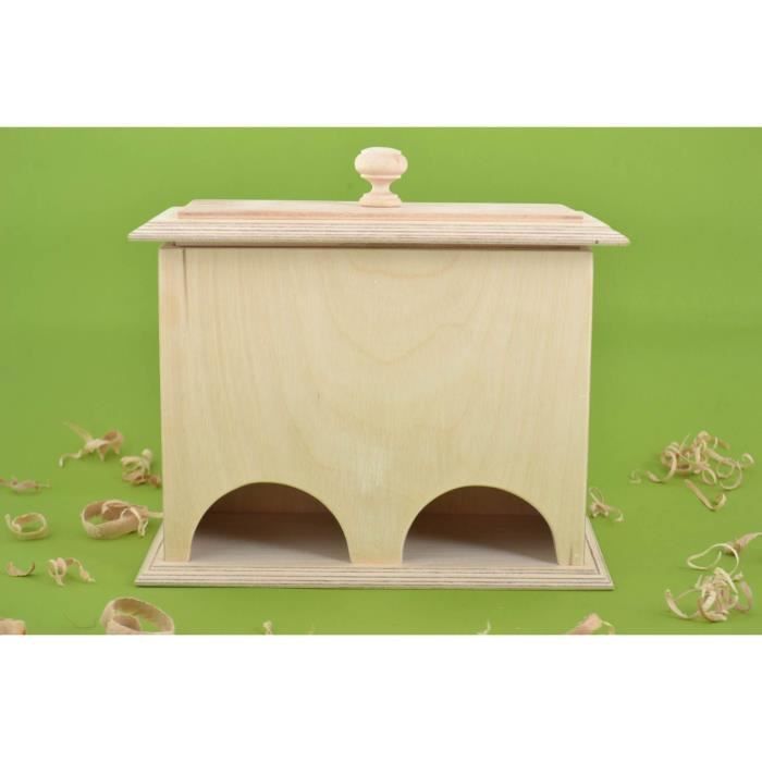 Boite A The Faite Main Objet En Bois Brut A Peindre Deco Cuisine