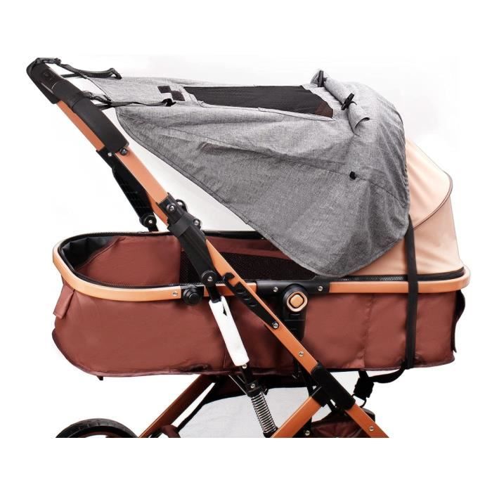 Pare Soleil pour Poussette Canopy Auvent Pare Soleil pour Nacelle Landau anti UV 50 Couffin Protection Soleil Reglable Voile Cdiscount Puericulture Eveil bebe