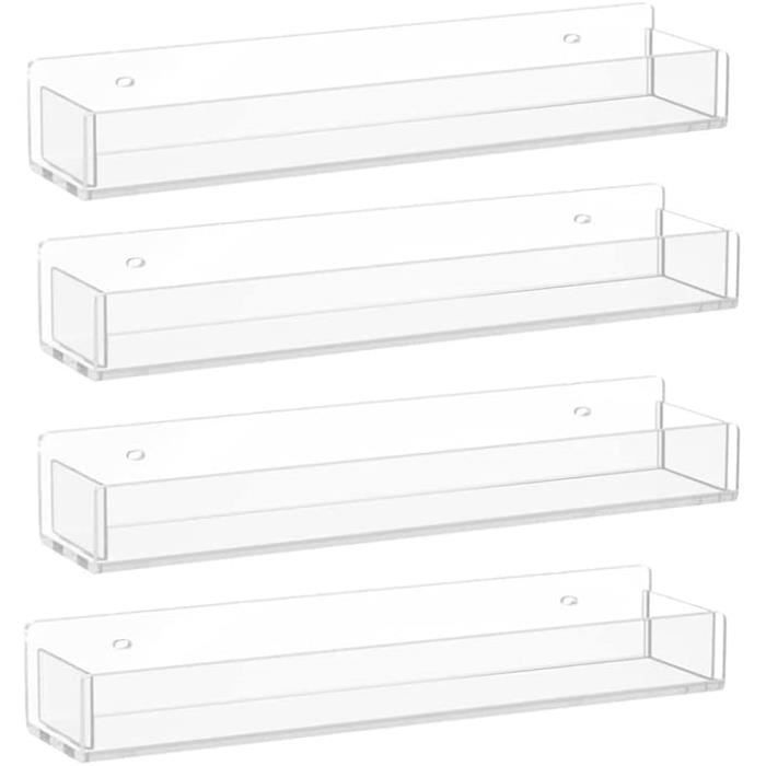 Étagère à épices Murale En Acrylique Transparent, Support De Rangement Pour Porte Darmoire De Cuisine Lot De 4~p142609409