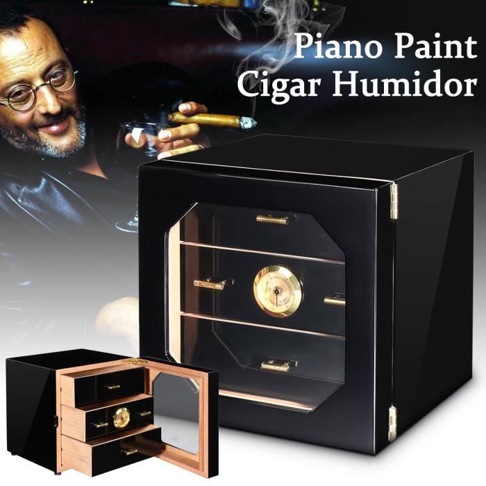 Cave Boite Armoire Cigares 3 Tiroirs Bois De Cedre Humidificateur