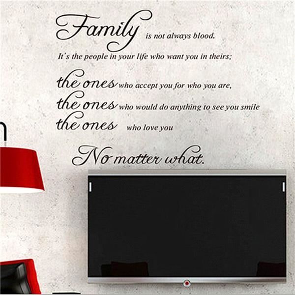 Citation Famille Mur Autocollant Autocollant Amovible Murale