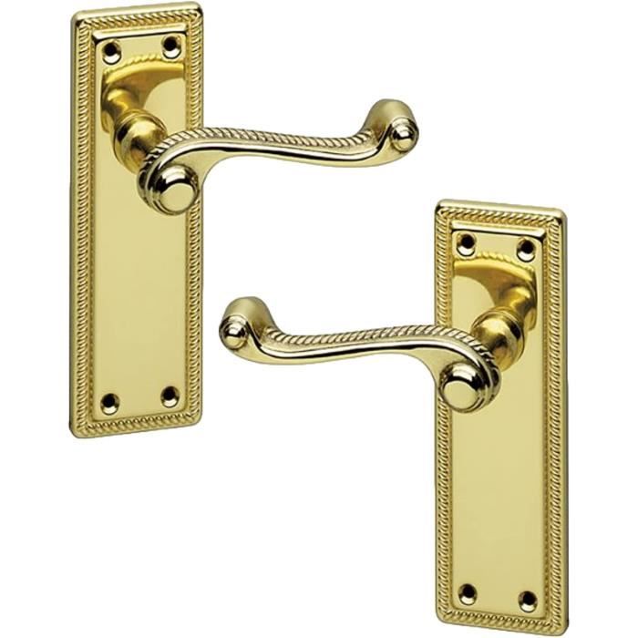 Poignée De Porte Ancienne - Levier Avec Tête De Soldat Romain, Modèle Unique