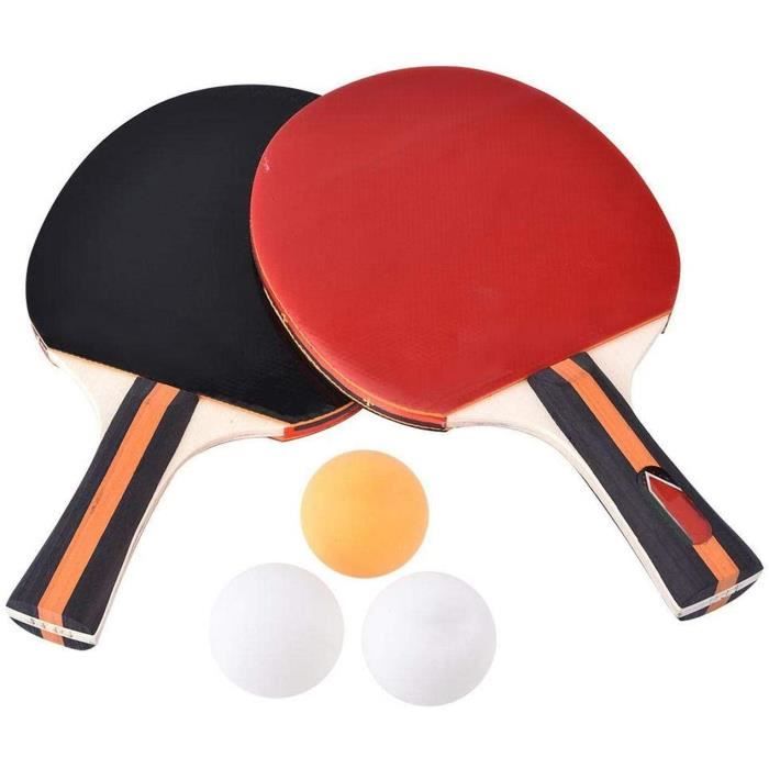 Ensemble de tennis de table 2 raquettes de ping-pong 3 balles 1 sac de  rangement parfait pour les personnes intermédiaires et a[416] - Cdiscount  Sport