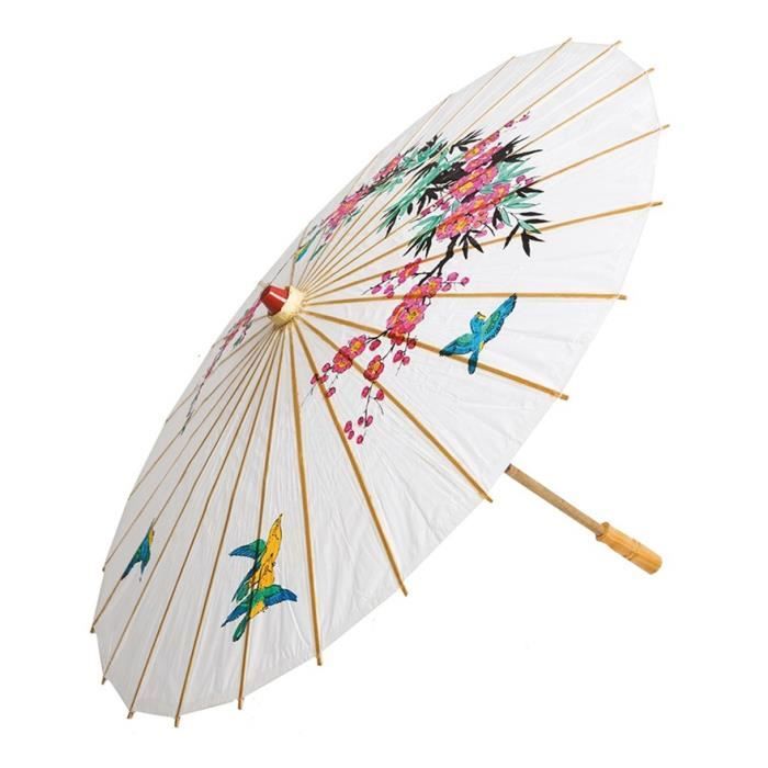 Parasol Chinois En Papier Peint Main - Ombrelle Décorative 30cm Pour Mariage, Cosplay, Décoration Vintage