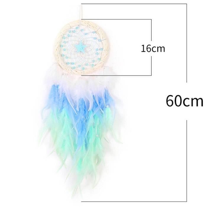 Attrape-rêves Mural Fait Main Avec Plumes - Décoration Boho Chic Pour Chambre, Salon, Mariage !