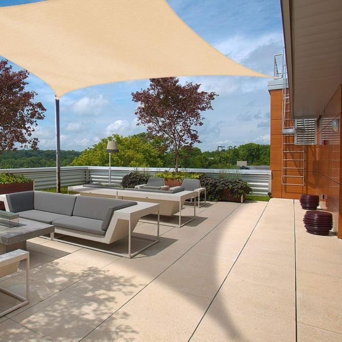 Voile D’ombrage Triangulaire – 100 Tailles Et 20 Couleurs – Protection UV 98% Pour Terrasse Et Jardin