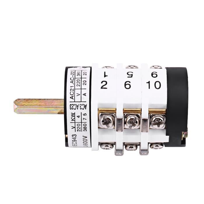 220V/380V Commutateur Inversé Avant Interrupteur Inverseur Changement de Pneu Moteur Machine à Changer 