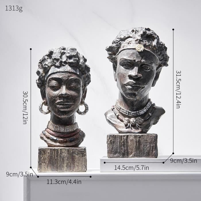 Statue deco,Statue africaine, grande taille, accessoires de bureau