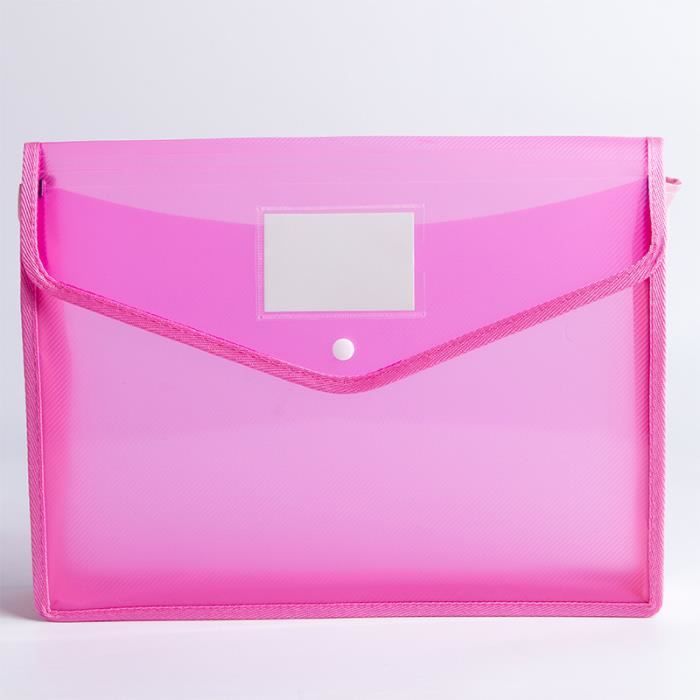 Pochette à Documents Multifonction A3/A4/A5/A6 Avec Bouton Poussoir – PVC – Neuve
