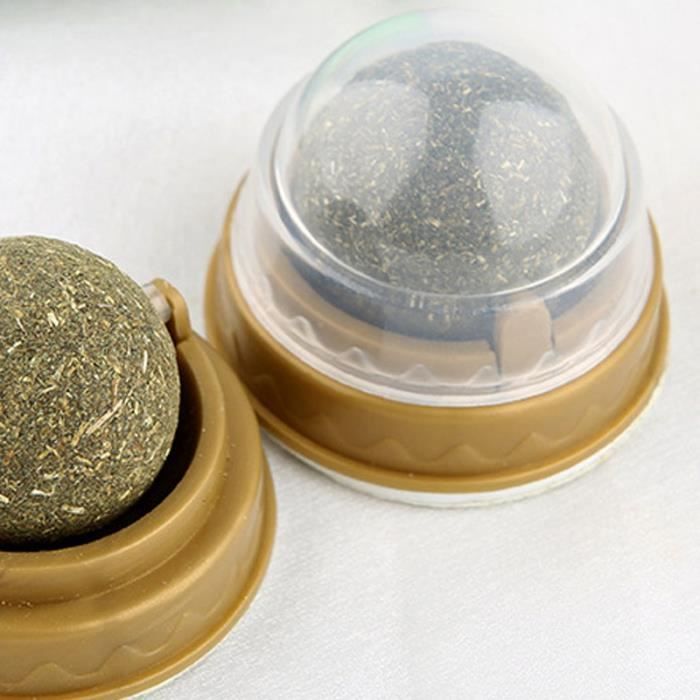 Comparer les prix de Lot de 2PCS balles d'herbe à Chat, Feuille de Menthe Pure Naturelle rotative, Jouet interactif pour Chat