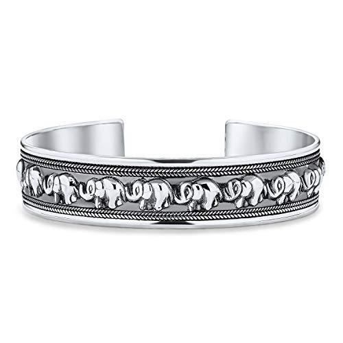 Bonne Chance Style Bali Elephant Bracelet Jonc Pour Les Femme Fortes Solides Antiqued En Argent Achat Vente bracelet gourmette Bling Jewelry Bracelet femme Femme Argent Argente Cd