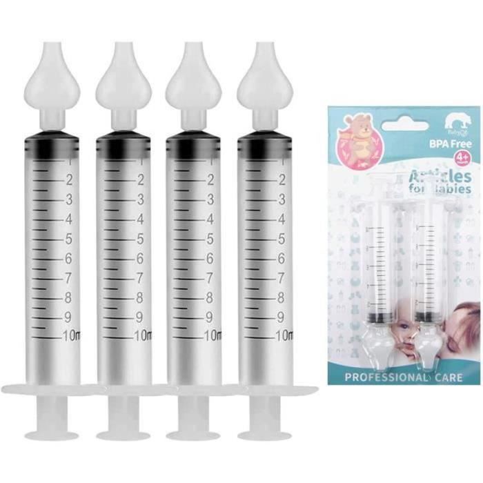 Nettoyeur Nasal Pour Bébé - Embout Flexible Et Doux - Hygiénique, Sûr Et Facile à Utiliser - Couleur Blanc - 11