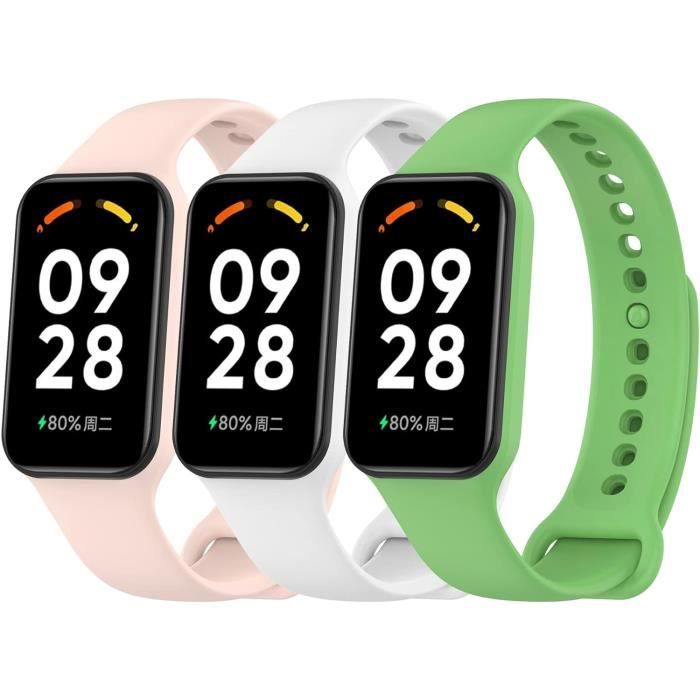 Bracelet Silicone Compatible Mi Band 7/6/5 - Gris, 14mm, Neuf