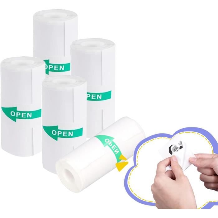 Lot De 9 Rouleaux De Papier Autocollant Thermique 57 Mm X 25 Mm