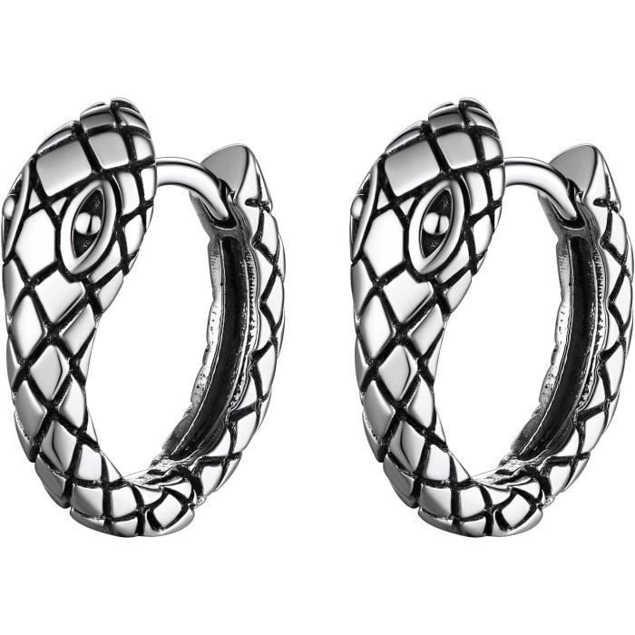 Boucles D'Oreilles En Python-Cobra-Pendantes En Python Courbé Bijoux ...