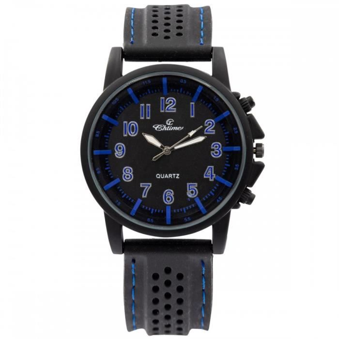 Montre Homme en Silicone Noir CHTIME 63674 Noir, - Achat/vente montre ...