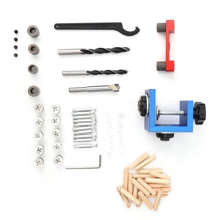 JessEm 1/4" Dowelling Jig Kit – Includes Guide Bushings, Drill Bit, Stop Collar & Indexing Pin – Precision Woodworking Accessory For 3/8" Jig (08350)