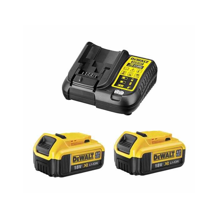 Set de Batteries et Chargeur DEWALT DCB107 2 x 18V 4 0Ah Li ion Compatible XR