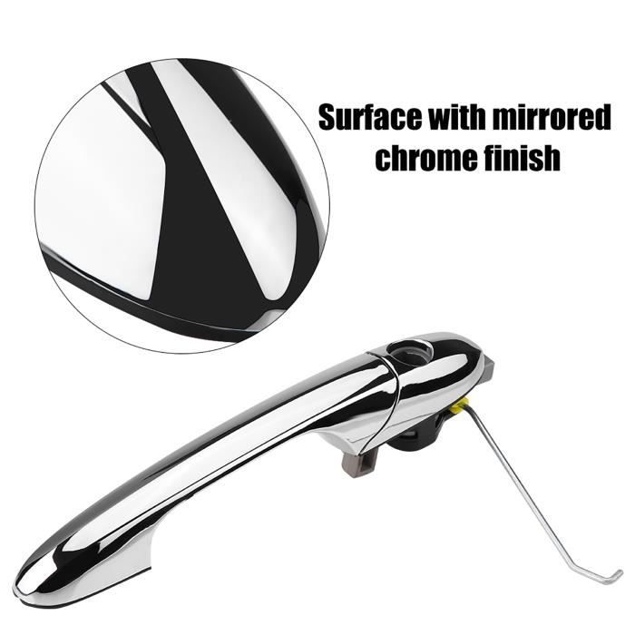 Poignée De Porte Extérieure Gauche Et Droite Pour Fiat 500, 595, 695 (2007-2016) - Remplacement Facile !