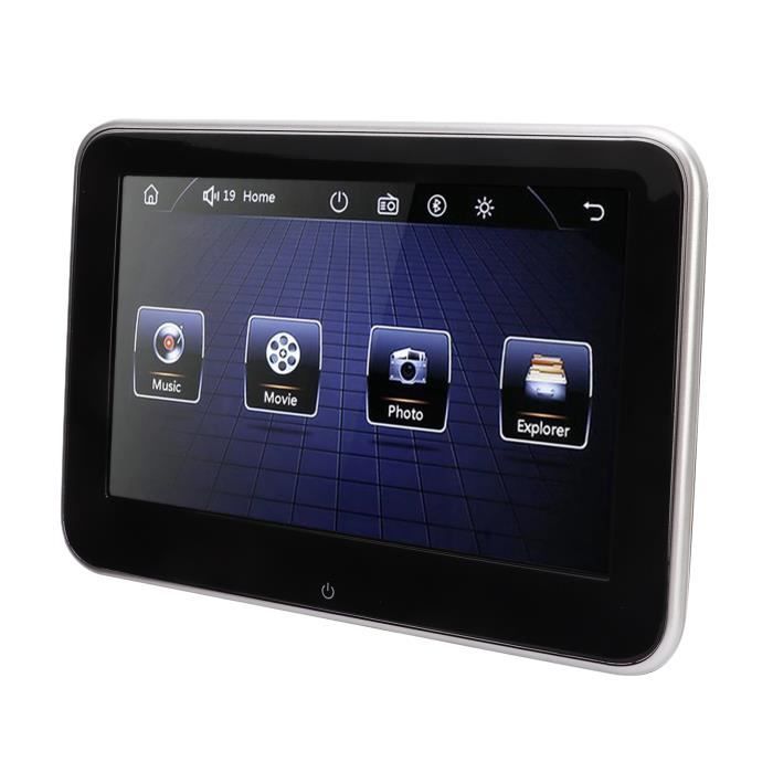 Dilwe Lecteur dappui-tête Ecran dappuie-tête TV pour voiture écran tactile IPS 8 pouces lecteur MP3 MP4 auto cd-dvd-blu-ray