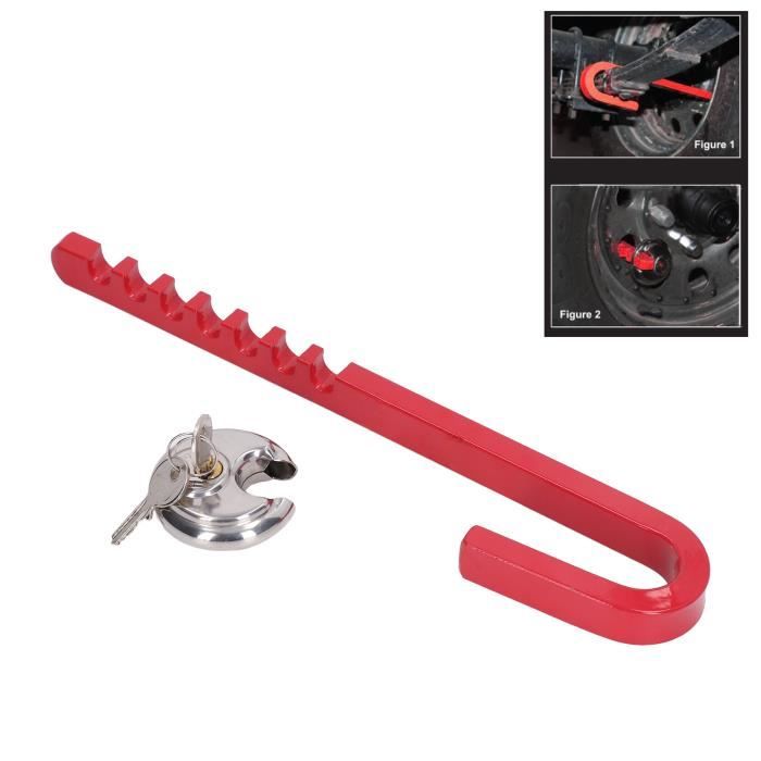NIYATA Antivol Frein à Disque Pour Vélo, Moto Et Trottinette – Avec Câble Acier, 2 Clés Et Support, Rouge