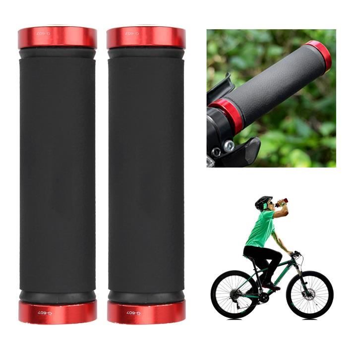 Poignées De Guidon Vélo En Caoutchouc Antidérapantes Diamètre 22.2mm - Pour VTT Et Vélo De Route