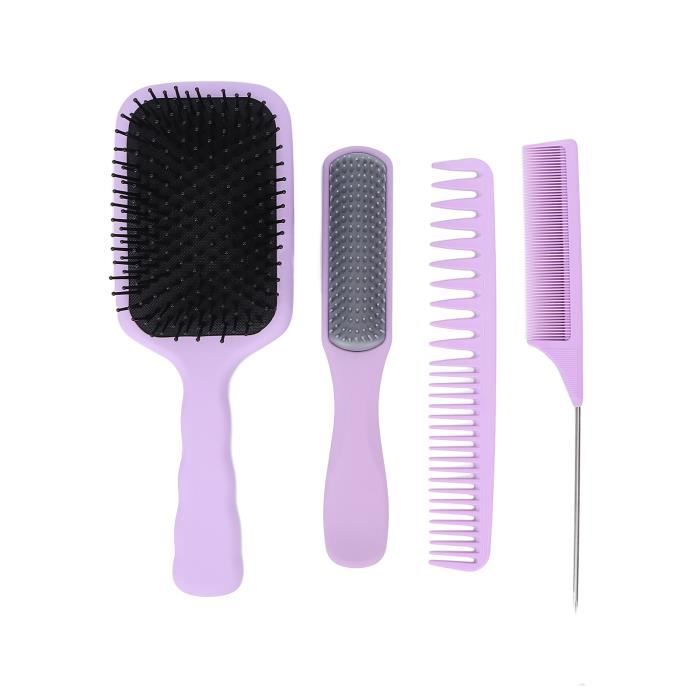 Brosse à Cheveux Ronde Violette - Très Douce Pour Tous Types De Cheveux