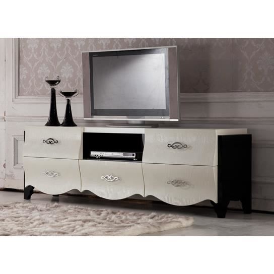 meuble tele baroque blanc