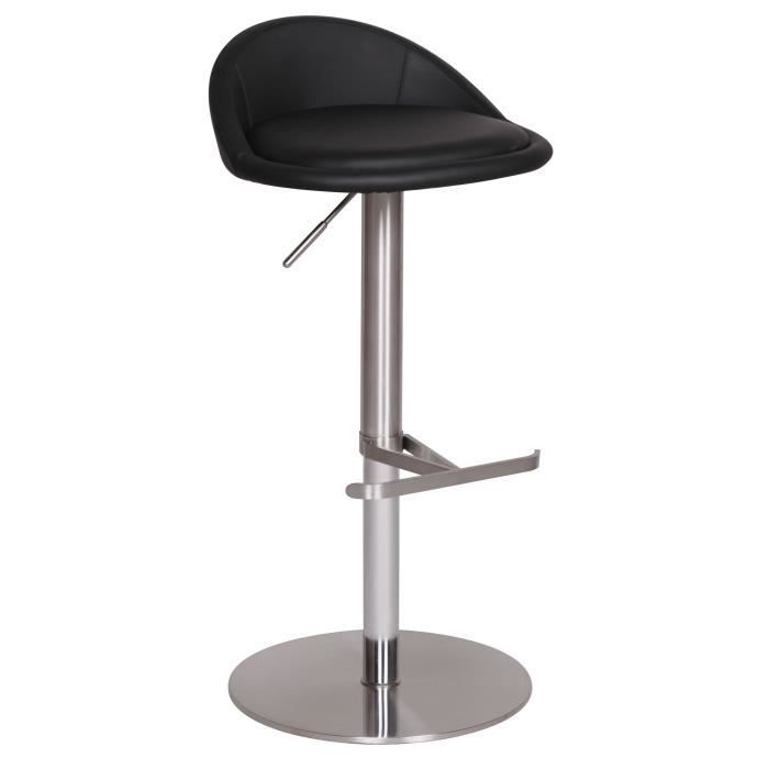 Tabouret de Bar Réglable 65-90 cm FineBuy - Métal Noir - Capacité de Charge 110 kg Tabouret de Bar Réglable 65-90 cm FineBuy - Métal Noir - Capacité de Charge 110 kg