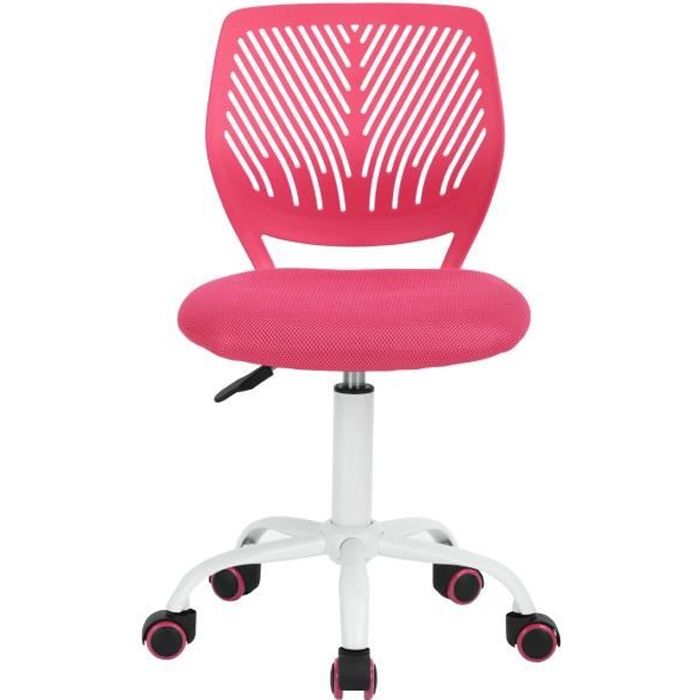 Chaise de bureau - FURNITURER - Ergonomique pivotante - Hauteur réglable - Assise en tissu - Sans accoudoirs Chaise de bureau - FURNITURER - Ergonomique pivotante - Hauteur réglable - Assise en tissu - Sans accoudoirs