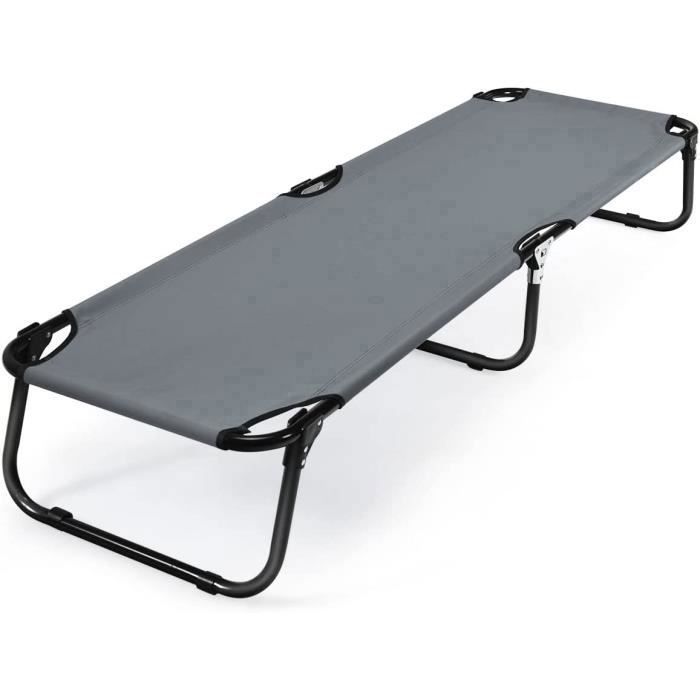 Lit De Camping Portable FRAGESS Extra Large 28" - Pour Adultes - Neuf Avec Matelas Et Sac