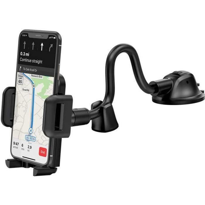 Support universel smartphones/GPS à ventouse sur bras flexible 30 cm
