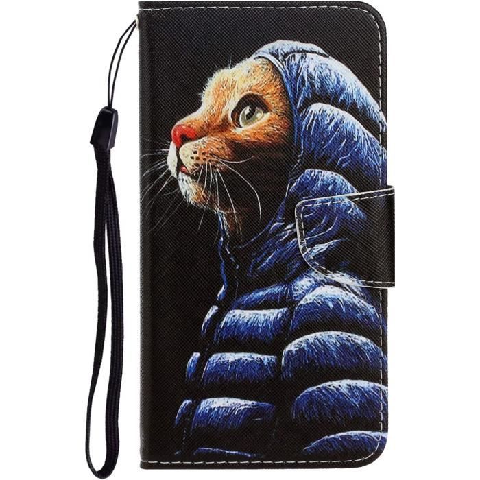Étui Portefeuille Aimanté Pour Huawei P8 Lite - Cuir PU, Poche Cartes, Fonction Support, Protection TPU