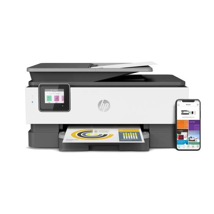 HP OfficeJet Pro 8024 Imprimante Tout-en-un - Jet d'encre couleur - Instant ink inclus éligible (Impression, copie, scan, fax)
