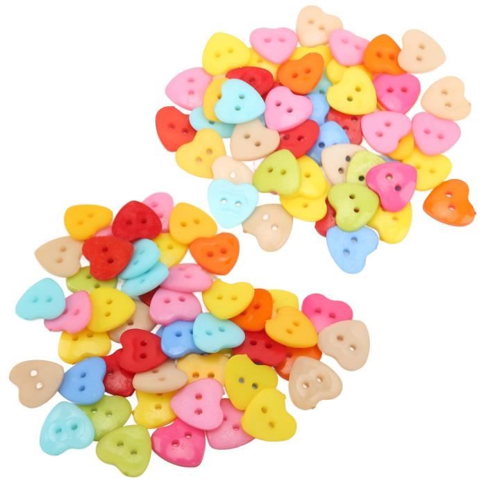 200 Perles Plates Résine En Forme De Goutte à Coudre - 2 Couleurs, Double Trous, Pour Vêtements Et DIY