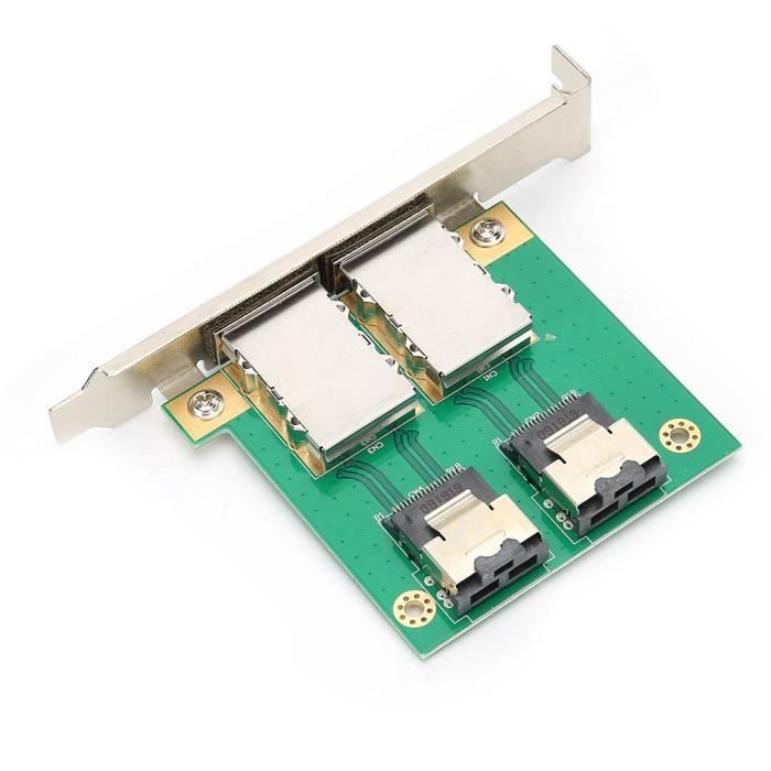 Adaptateur PCI SAS Interne SFF-8087 Vers Externe SFF-8088 – 2 Ports, Pour Serveur/baie De Stockage