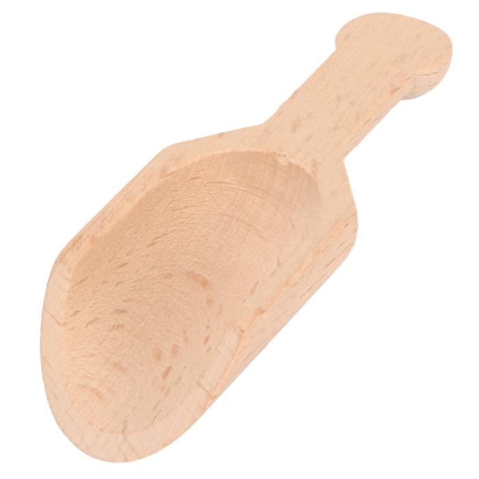Lot 10 Mini Cuillères Bois Bambou – Petites Cuillères Sel, Épices, Thé, Café & Cosmétiques 8 Cm