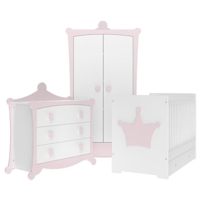 Chambre Bebe Couronne Rose Poudre Et Blanche Direct Usine Made