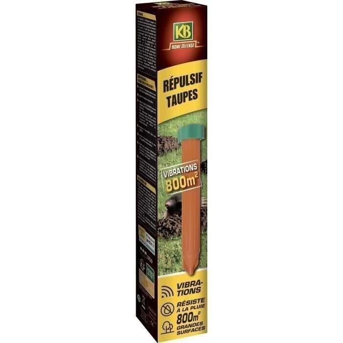 Répulsif Taupe KB HOME DEFENSE HDULTAUP - Vibrations toutes les 30sec - Résiste à la pluie - Surface