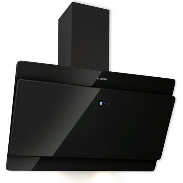 Klarstein Aurica 90 Hotte Murale Aspirante Decorative 90cm Recyclage Ou Evacuation 620m H 3 Vitesses Moteur 165w Noir Achat Vente Hotte Cdiscount