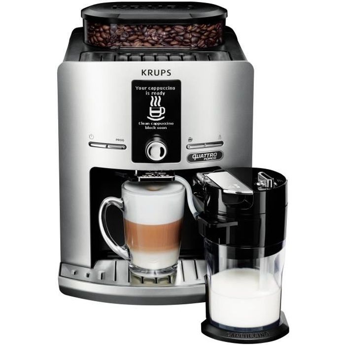 Machine à expresso Krups EA82FE - Autonome - 1,7 L - Café en grains - Broyeur intégré - Argent