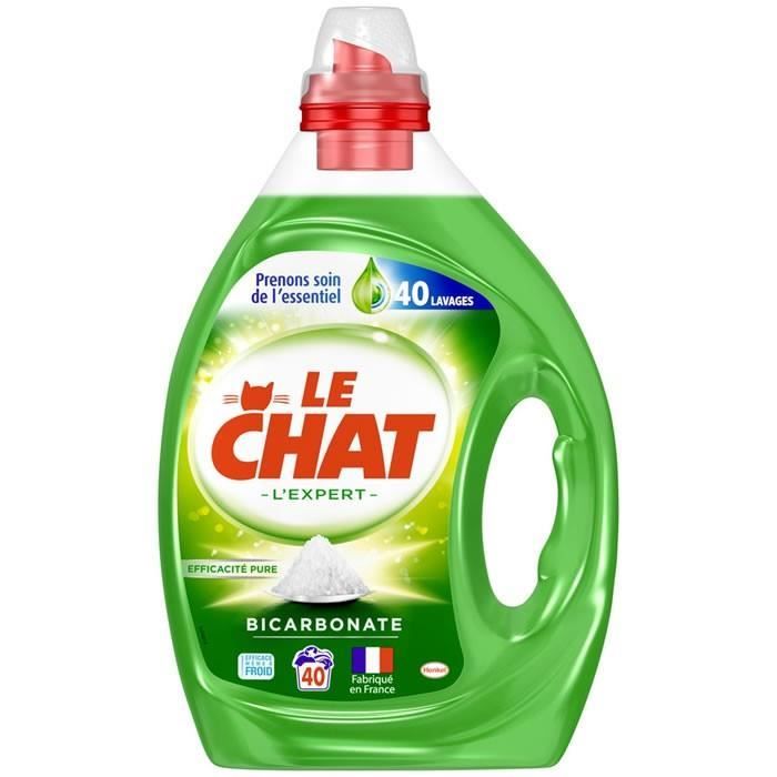 Le Chat L Expert Lessive Liquide Au Bicarbonate 40 Lavages 3l Cdiscount Electromenager