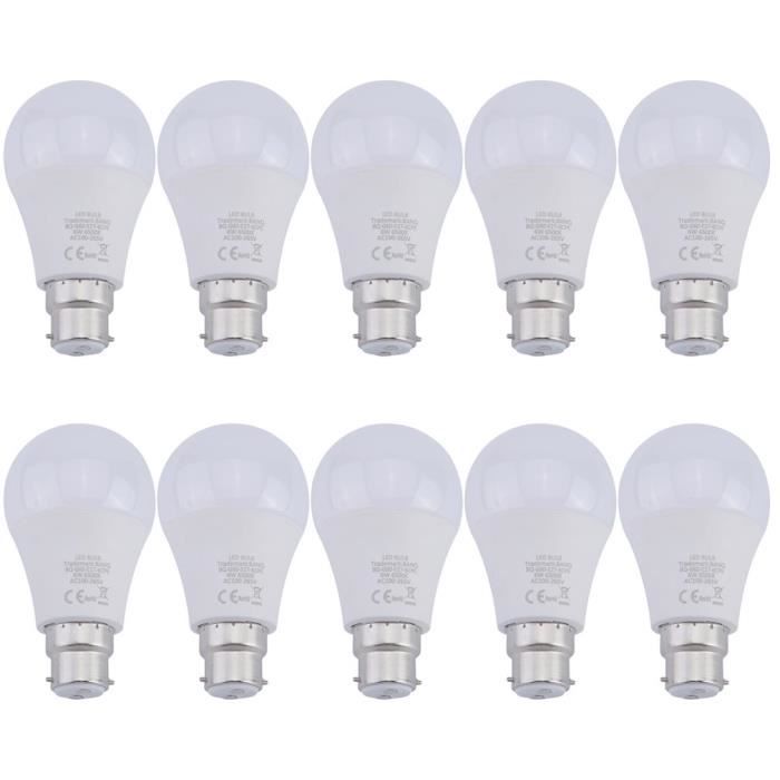 Lot De 8 Ampoules LED R80 6W 6500K Blanc Jour - Culot B22, Éclairage Puissant