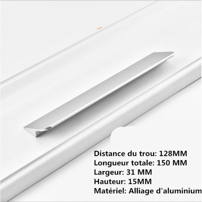 10pcs Distance de Trous 64mm Poign/ée de Meuble Cuisine Chambre Cabinet B/âton de Porte