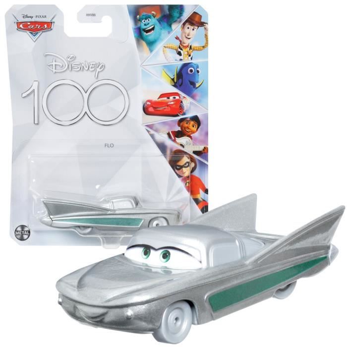 Véhicule miniature - MATTEL - Édition 100 Ans de Disney - Collection Cars - Flo Blanc