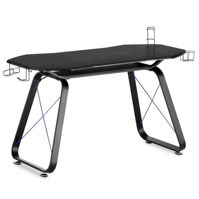 mc haus · gd-gameplay desk blue · bureau de jeux, gaming desk ergonomique en bois mdf et métal
